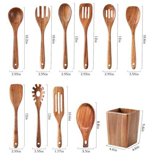 Wooden Spoons for Cooking (11 Count)