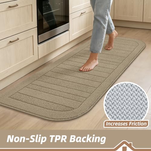 Kitchen Rugs Set of 2 Non Slip Washable 24"x36"+24"x60" (16 Sq Ft)