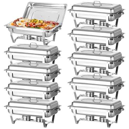 8 Qt 10 Pack Chafing Dishes Buffet Set Full Size