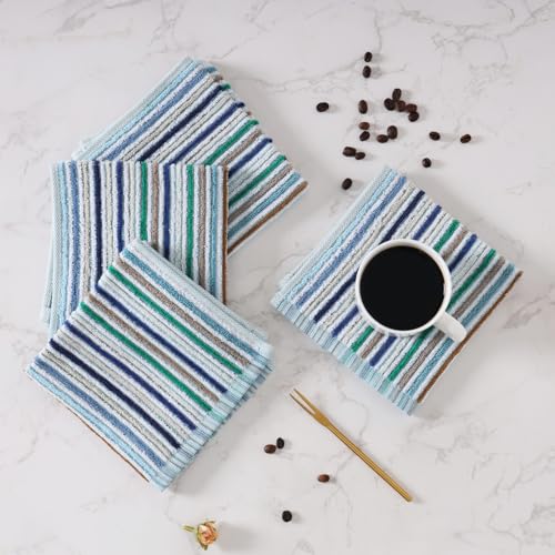 Kitchen Rags Dish Cloths for Washing Wiping Cleaning Towels (8 Count)