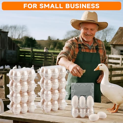 120Pack Jumbo Egg Cartons Duck Egg Cartons Extra Large Egg Containers (120 Count)