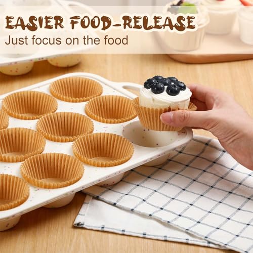 2 Silicone Muffin Pans with 200 Liners (2 Count)
