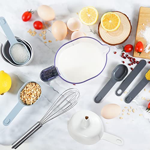 18 Pc Magnetic Measuring Cups and Spoons Set