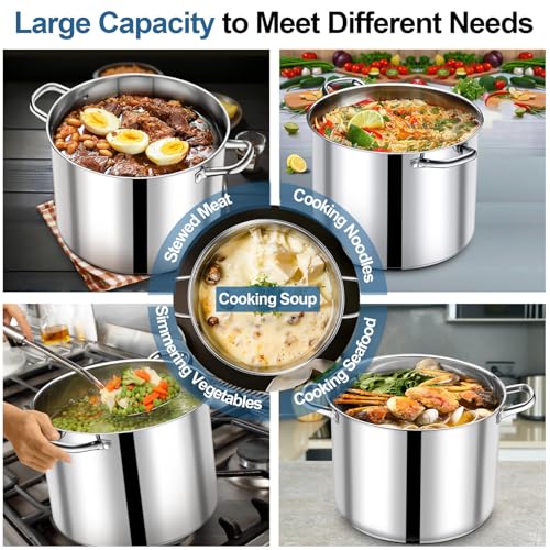 16 QT Stainless Steel Stock Pot with Lid