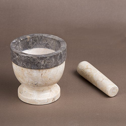 Handcrafted Mortar and Pestle Solid Marble Grinder for Spices and Herbs Artisan Carved from Yushan Marble Elegant and Durable for Everyday Cooking