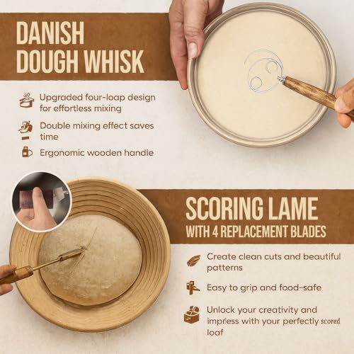 Complete Banneton Bread Proofing Basket Set