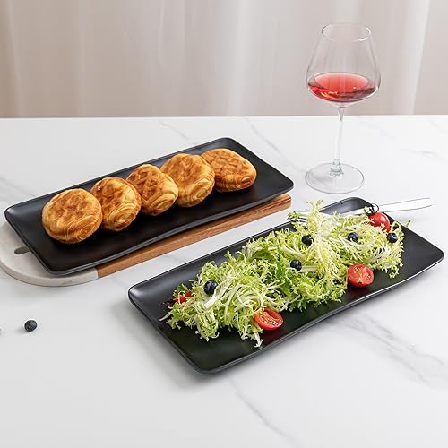 Melamine Rectangular Serving Platters and Trays set (4 Count)