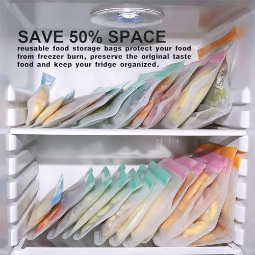 Reusable Snack Bags Dishwasher Safe (10 Count)