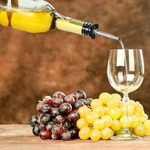 20 Pcs Long Neck Glass Bottles with Pourers for Bar Wine Syrup (20 Count)