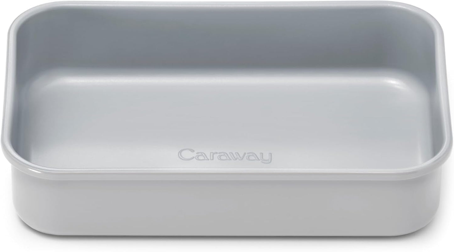 Caraway Nonstick 9” x 6.5” Small Rectangle Baking Pan – Non-Toxic, PTFE & PFOA Free – Aluminized Steel Core – Deep Ceramic Baking Pan for Casseroles, Lasagna & More - Gray - Culinary Roots