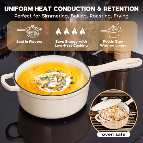 Enameled Cast Iron Sauce Pan