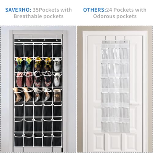 35 Pockets Over the Door Shoe Organizer