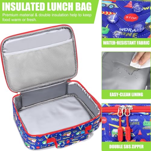 Kids Bento Snack Lunch Box with Thermo Insulated Toddler Lunch Bag
