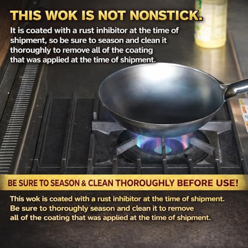 Made in Japan] Light 30% less Carbon Steel Wok 14 1