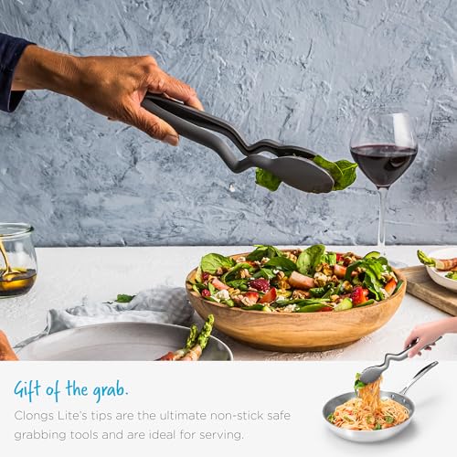Clongs Lite Nylon Kitchen Cooking Tongs with Click