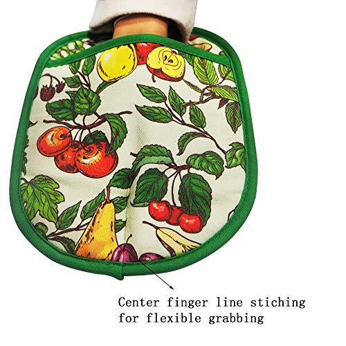 Pot Holders with Transparent Clear Silicone Shell and Nice Friut Flower (2 Count)