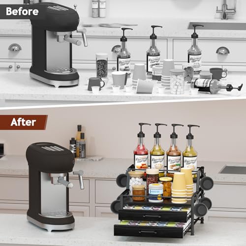 Coffee Syrup Rack Organizer