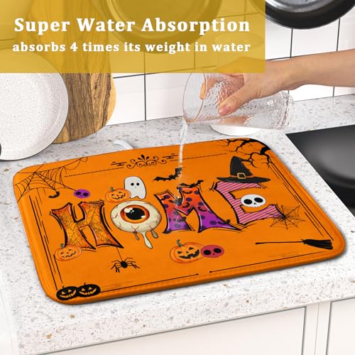 Holiday Decoration Dish Drying Mats for Kitchen Counter Funny Home Style Coffee Mat