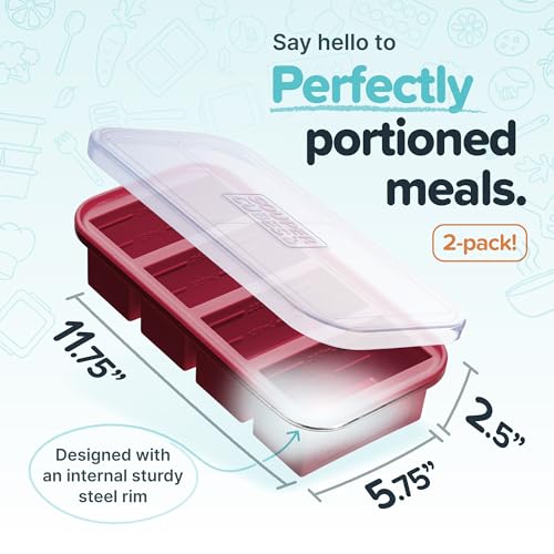 1 Cup Silicone Freezer Trays with Lids (2 Count)