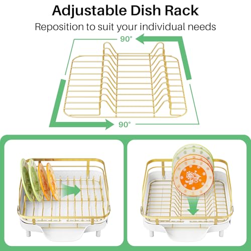 Expandable Dish Drying Rack for Small Kitchen Counter