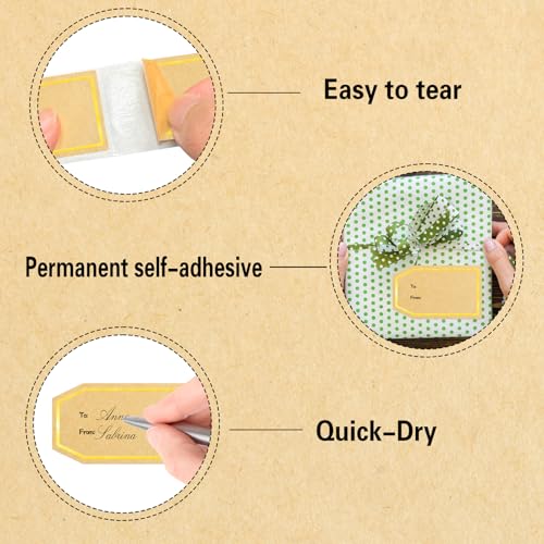 600PCS Gift Tag Stickers