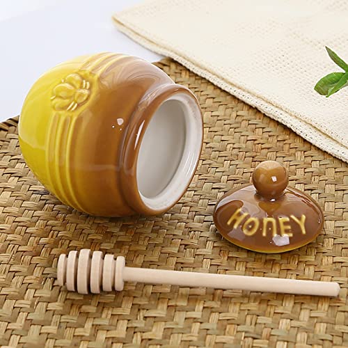 Ceramic Honey Pot with Dipper