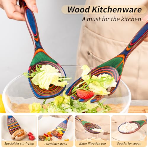 Pakkawood 7 Piece Wooden Cooking Utensils (7 Count)
