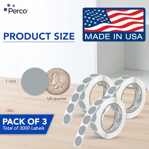 Grey Perforated Round Circle Dot Sticker 1 (3 Count)