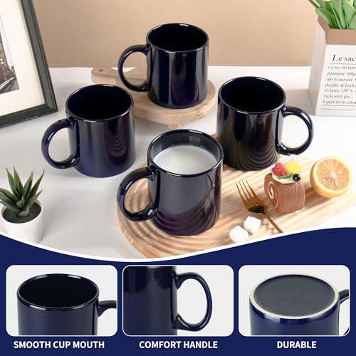 22oz Super Large Ceramic Coffee Mugs Large Handles Set of 4 (4 Count)