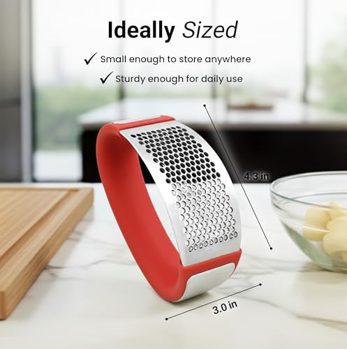 Stainless Steel Garlic Press Rocker Set