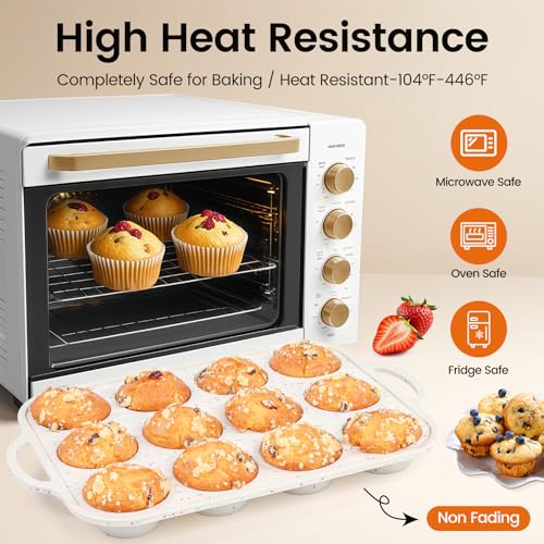 Silicone Muffin Pans for Baking 1 Pack