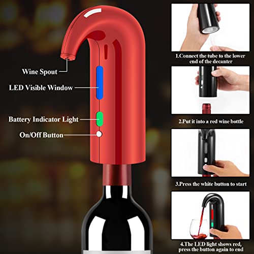Wine Bottle Opener Christmas Day Gift Set with Electric Wine Opener