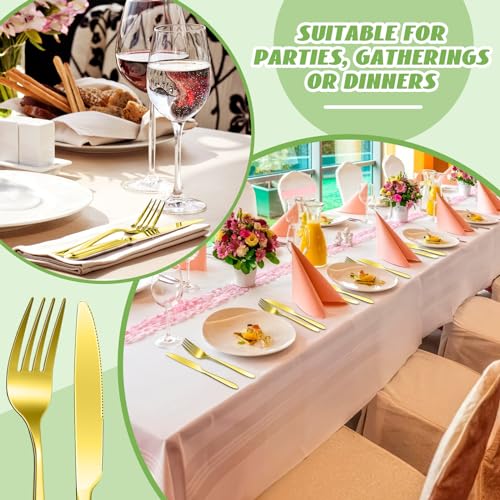 100 Pieces Stainless Steel forks and knives Dinner Flatware Set Tableware Cutlery for Butter Kitchen Restaurant