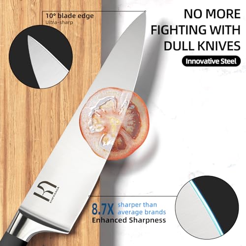 15 Pcs Japanese Knife Set with Sharpener