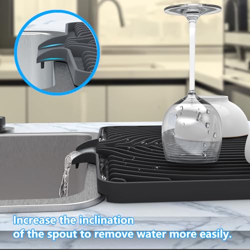 Dish Drying Mat for sink with a bulged edge