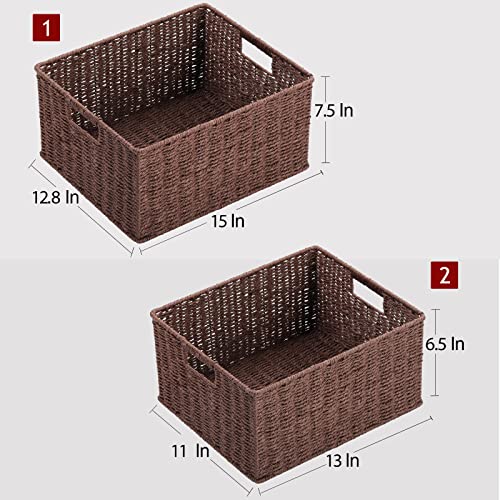 Large Woven Storage Baskets (2 Count)