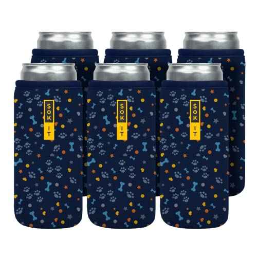 CanSok 6 Pack Sleeve for Beer & Soda Insulated Neoprene Cover