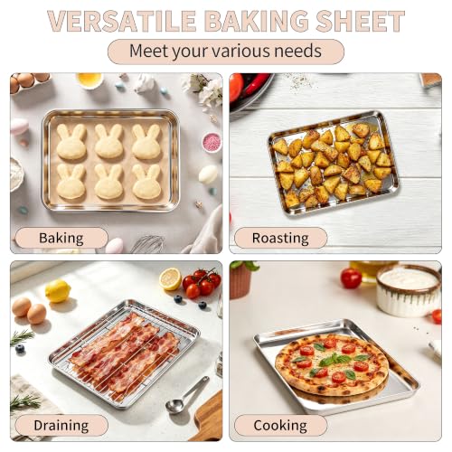 Stainless Steel Baking Sheet with Rack Set