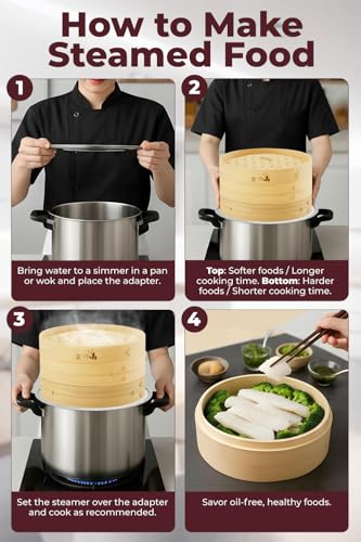 54 Piece Bamboo Steamer Basket Set