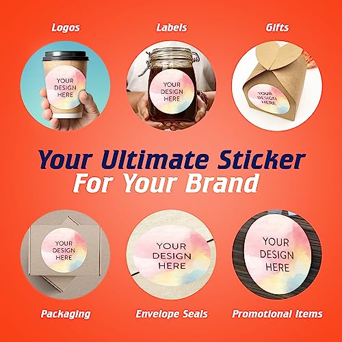 Custom Vinyl Stickers Your Image (100 Count)