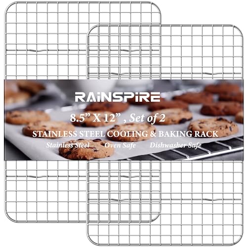 Cooling Racks for Cooking and Baking True 304 Stainless Steel 8.5"x12" 2Pcs