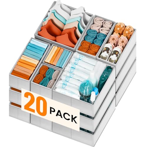FAMILY PACK】Drawer Organizer Clothes (20 Count)