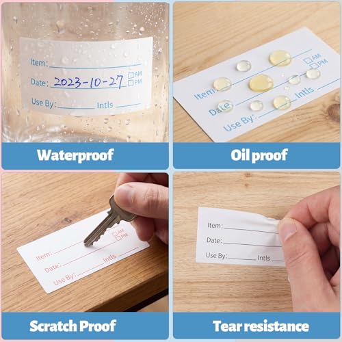 3 Rolls Removable Food Labels (1500 Count)