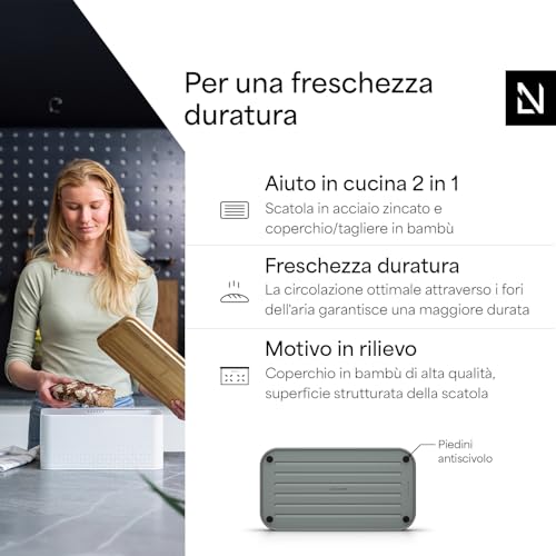Bread Box I Metal bread box for long lasting freshness with non