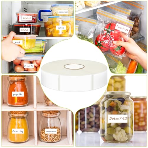 600 Blank Removable Freezer Labels with Perforation Line for Easy Distribution and Use. Waterproof and Oil (600 Count)