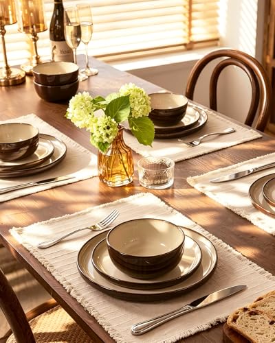 Milkyway 16 Piece Stoneware Dinnerware Set with Pasta Bowls