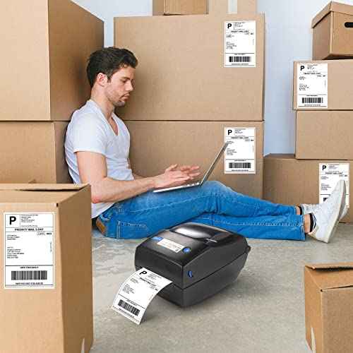 Fanfold 4 x 6 Direct Thermal Shipping Labels with Perforations