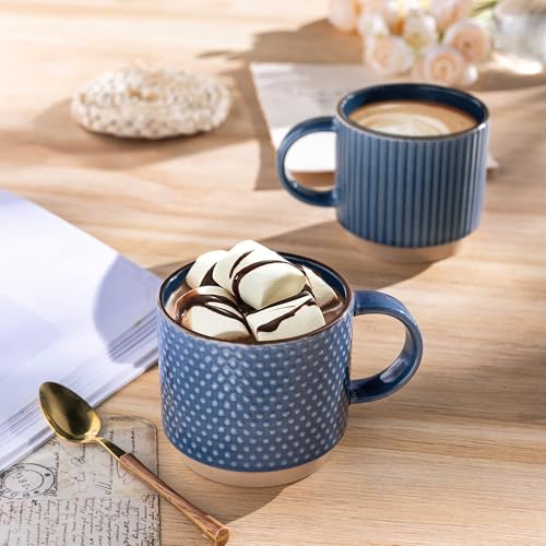 15 OZ Stackable Coffee Mugs Set of 4 (4 Count)