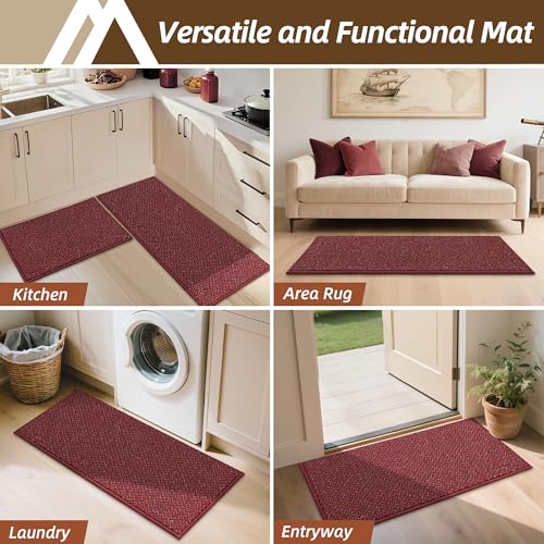 Kitchen Rugs Set of 2 Non (11.11 sq ft Count)