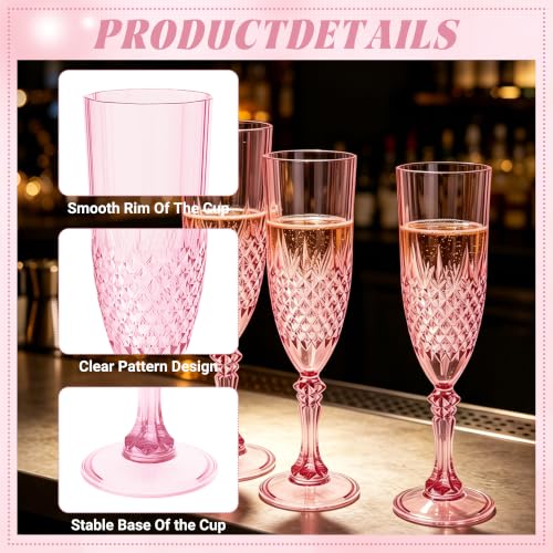 100 Pack Plastic Champagne Flutes